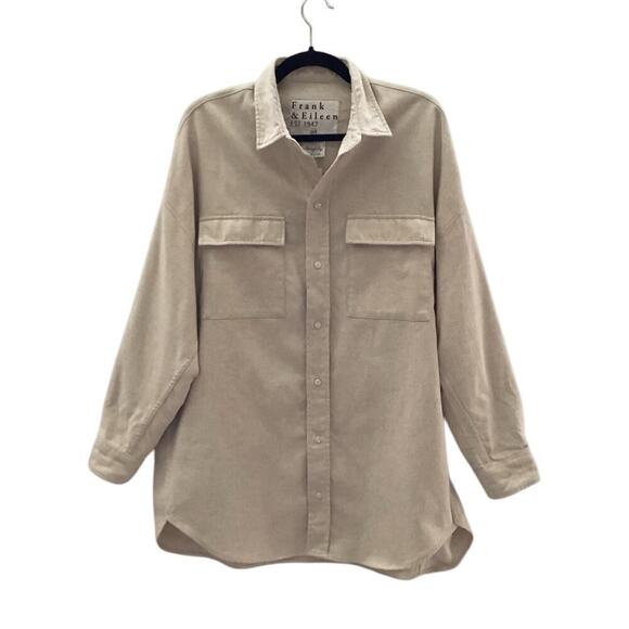 Frank & Eileen McLoghlin Utility Jacket In Natural Size XS Small Italian Brushed - Picture 2 of 12